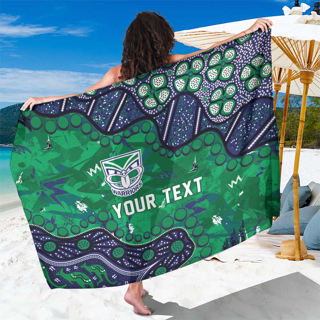 Personalized Newcastle Knights Sarong Aboriginal Pattern with Graffiti Style Design