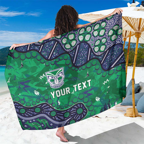 Personalized Newcastle Knights Sarong Aboriginal Pattern with Graffiti Style Design
