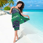 Personalized Newcastle Knights Sarong Aboriginal Pattern with Graffiti Style Design