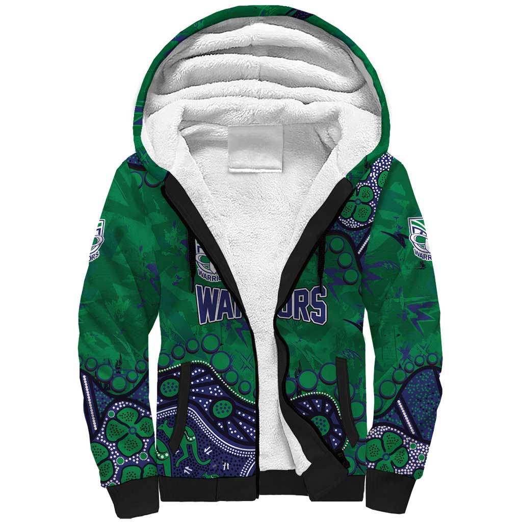 Personalized Newcastle Knights Sherpa Hoodie Aboriginal Pattern with Graffiti Style Design