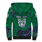 Personalized Newcastle Knights Sherpa Hoodie Aboriginal Pattern with Graffiti Style Design