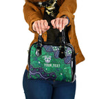 Personalized Newcastle Knights Shoulder Handbag Aboriginal Pattern with Graffiti Style Design