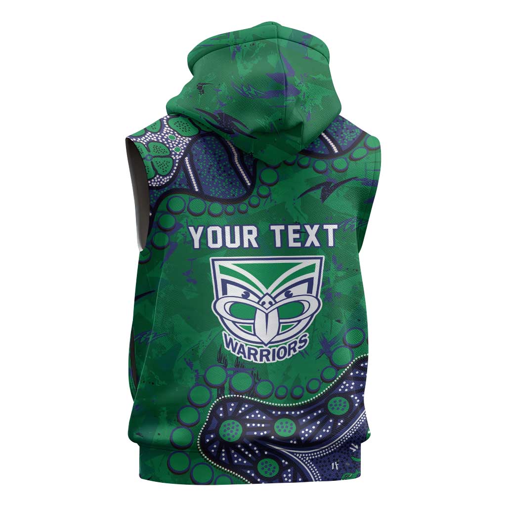 Personalized Newcastle Knights Sleeveless Hoodie Aboriginal Pattern with Graffiti Style Design