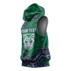 Personalized Newcastle Knights Sleeveless Hoodie Aboriginal Pattern with Graffiti Style Design