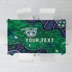 Personalized Newcastle Knights Tablecloth Aboriginal Pattern with Graffiti Style Design