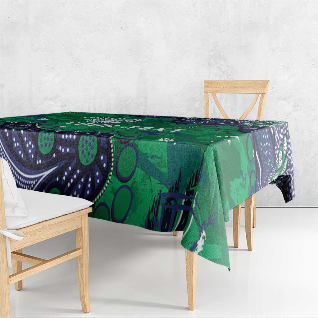 Personalized Newcastle Knights Tablecloth Aboriginal Pattern with Graffiti Style Design