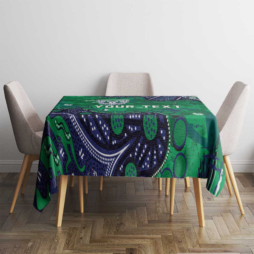 Personalized Newcastle Knights Tablecloth Aboriginal Pattern with Graffiti Style Design