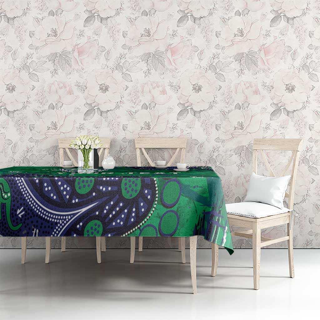 Personalized Newcastle Knights Tablecloth Aboriginal Pattern with Graffiti Style Design