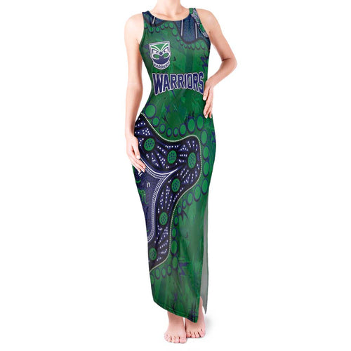 Personalized Newcastle Knights Tank Maxi Dress Aboriginal Pattern with Graffiti Style Design