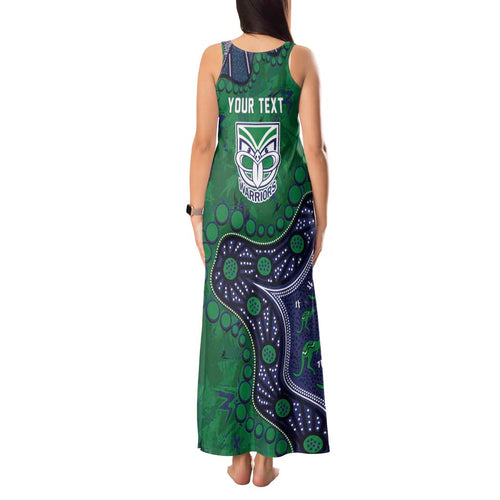 Personalized Newcastle Knights Tank Maxi Dress Aboriginal Pattern with Graffiti Style Design