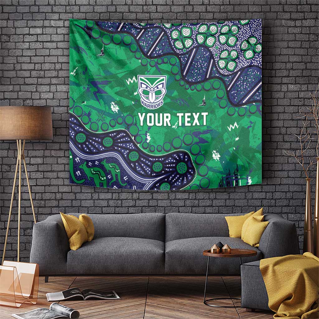 Personalized Newcastle Knights Tapestry Aboriginal Pattern with Graffiti Style Design