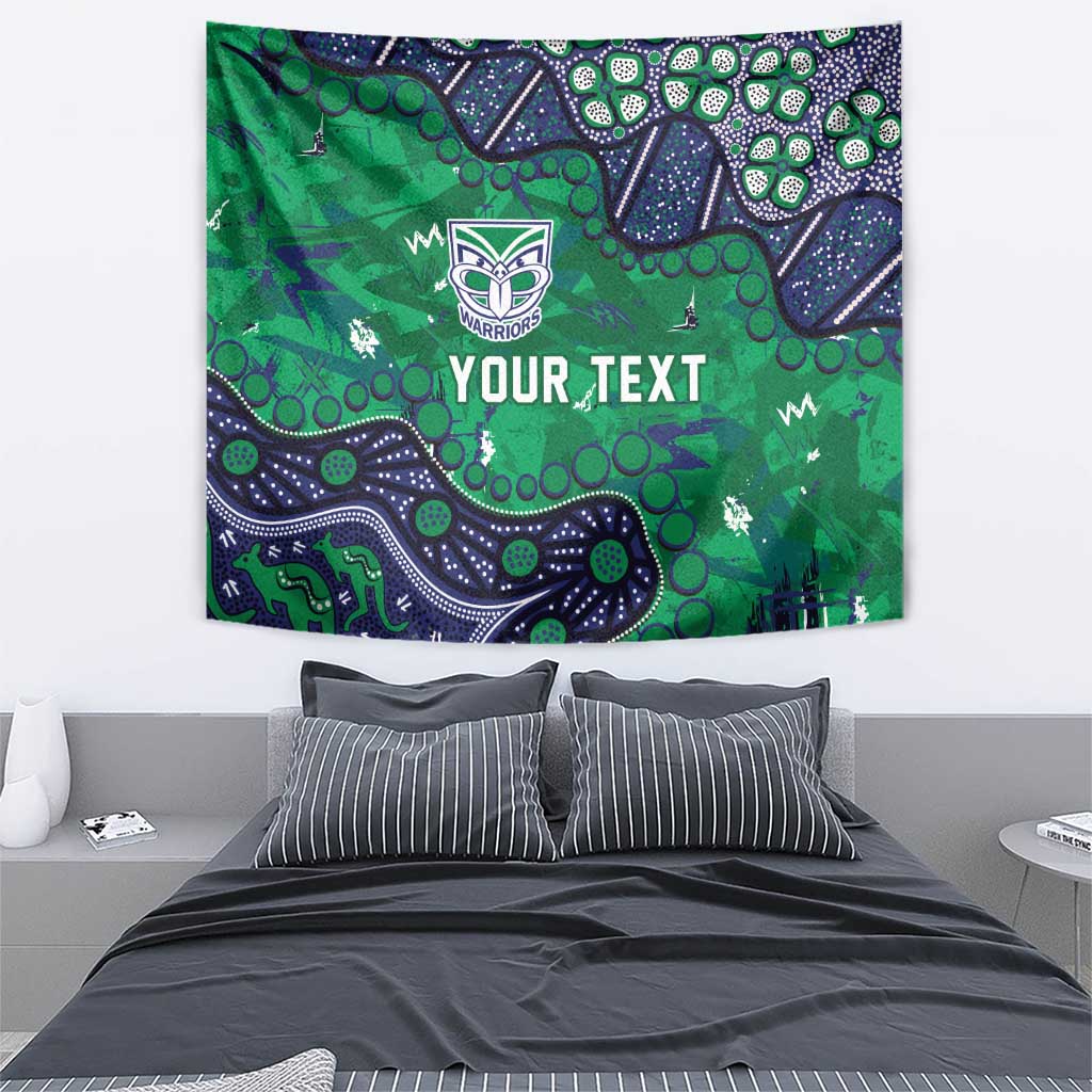 Personalized Newcastle Knights Tapestry Aboriginal Pattern with Graffiti Style Design