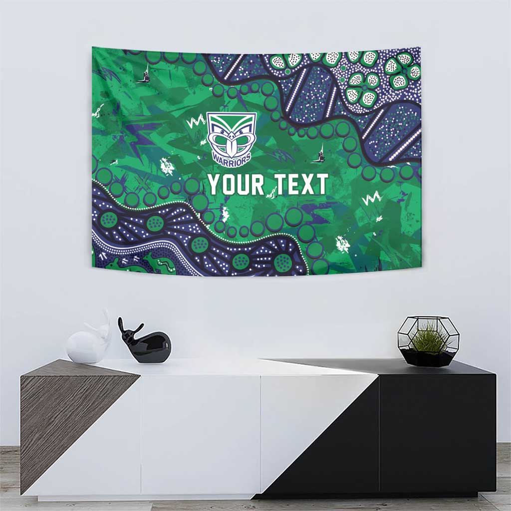 Personalized Newcastle Knights Tapestry Aboriginal Pattern with Graffiti Style Design