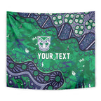 Personalized Newcastle Knights Tapestry Aboriginal Pattern with Graffiti Style Design