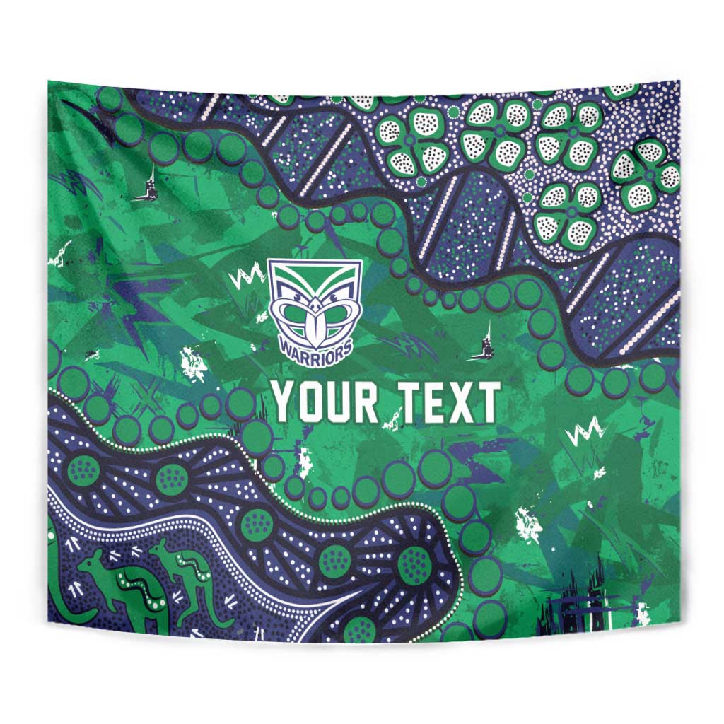 Personalized Newcastle Knights Tapestry Aboriginal Pattern with Graffiti Style Design