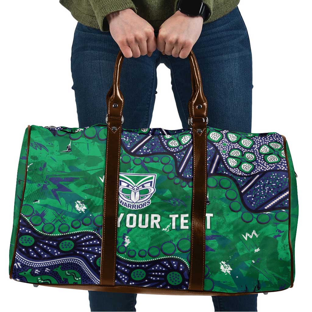 Personalized Newcastle Knights Travel Bag Aboriginal Pattern with Graffiti Style Design