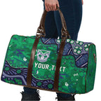 Personalized Newcastle Knights Travel Bag Aboriginal Pattern with Graffiti Style Design