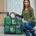 Personalized Newcastle Knights Travel Bag Aboriginal Pattern with Graffiti Style Design