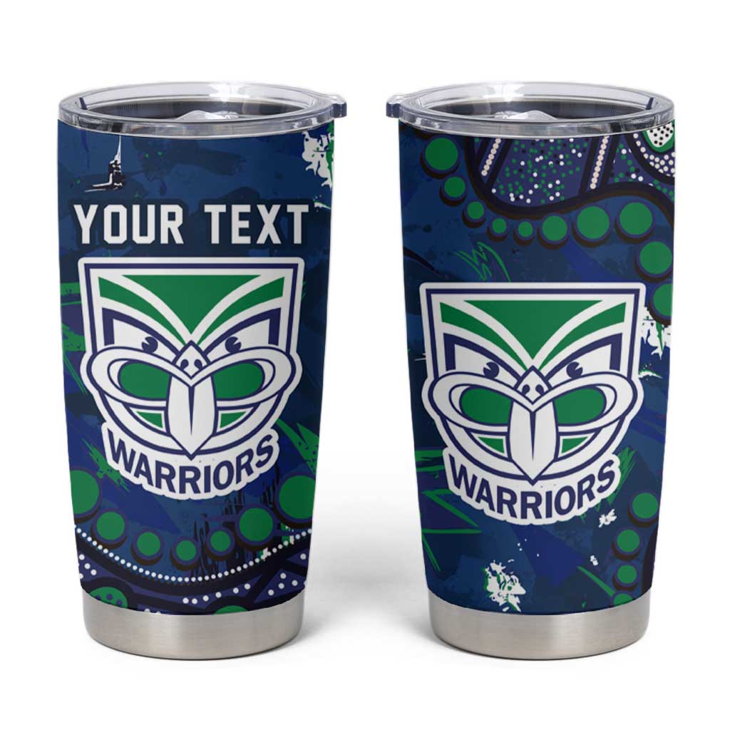 Personalized Newcastle Knights Tumbler Cup Aboriginal Pattern with Graffiti Style Design