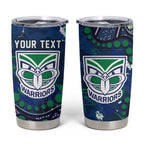 Personalized Newcastle Knights Tumbler Cup Aboriginal Pattern with Graffiti Style Design
