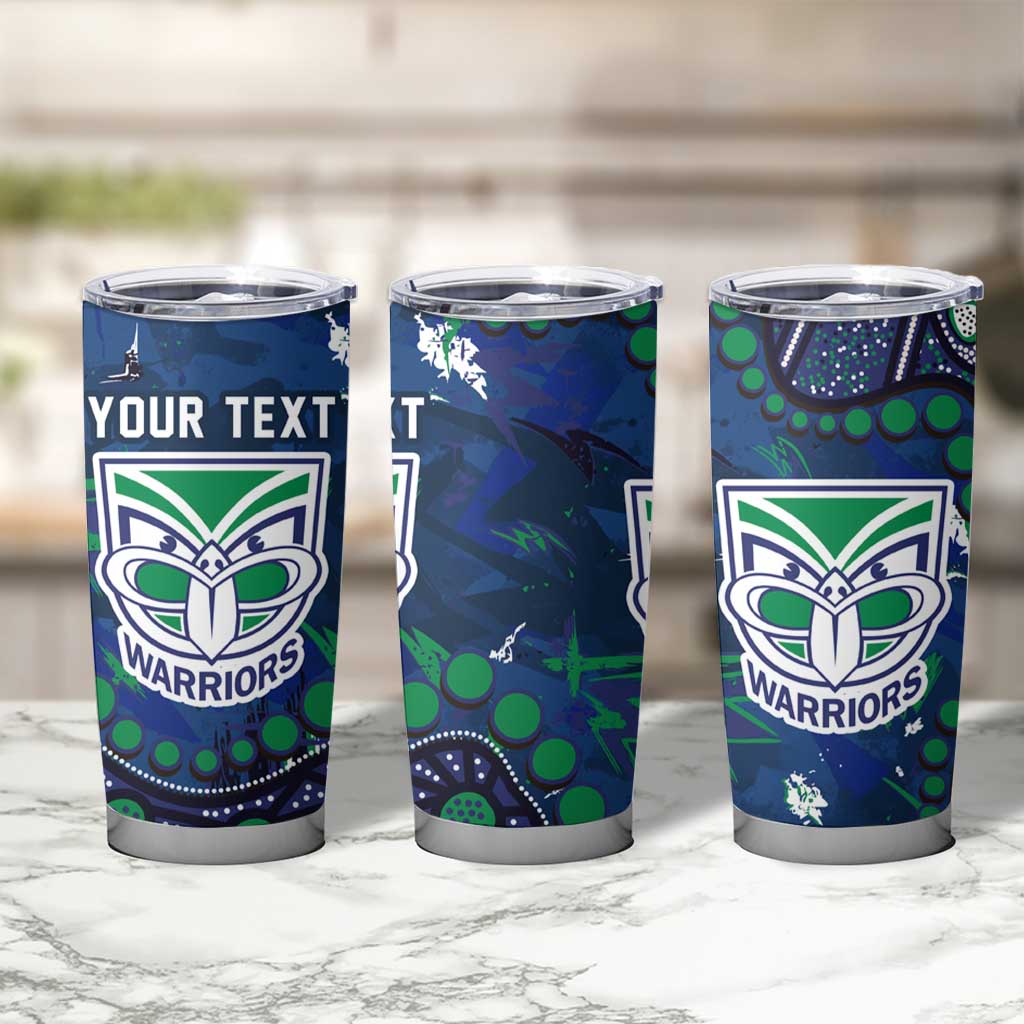 Personalized Newcastle Knights Tumbler Cup Aboriginal Pattern with Graffiti Style Design