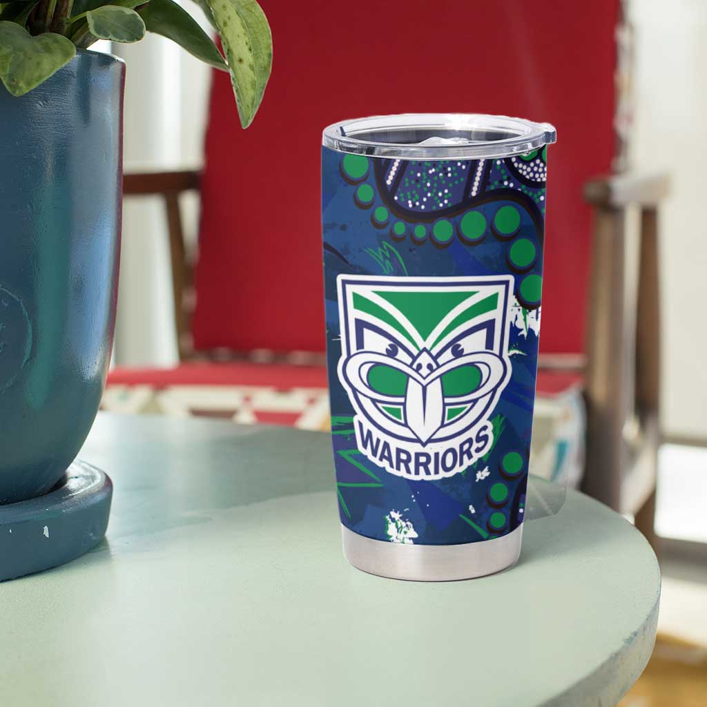 Personalized Newcastle Knights Tumbler Cup Aboriginal Pattern with Graffiti Style Design