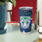 Personalized Newcastle Knights Tumbler Cup Aboriginal Pattern with Graffiti Style Design