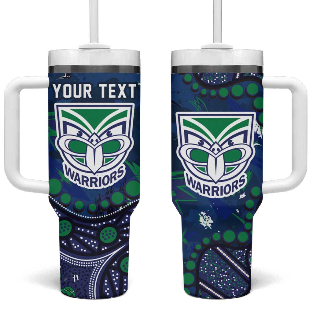 Personalized Newcastle Knights Tumbler With Handle Aboriginal Pattern with Graffiti Style Design