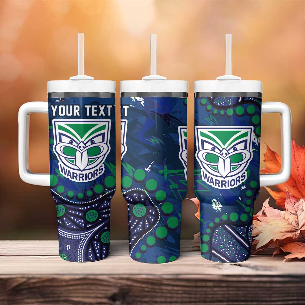 Personalized Newcastle Knights Tumbler With Handle Aboriginal Pattern with Graffiti Style Design
