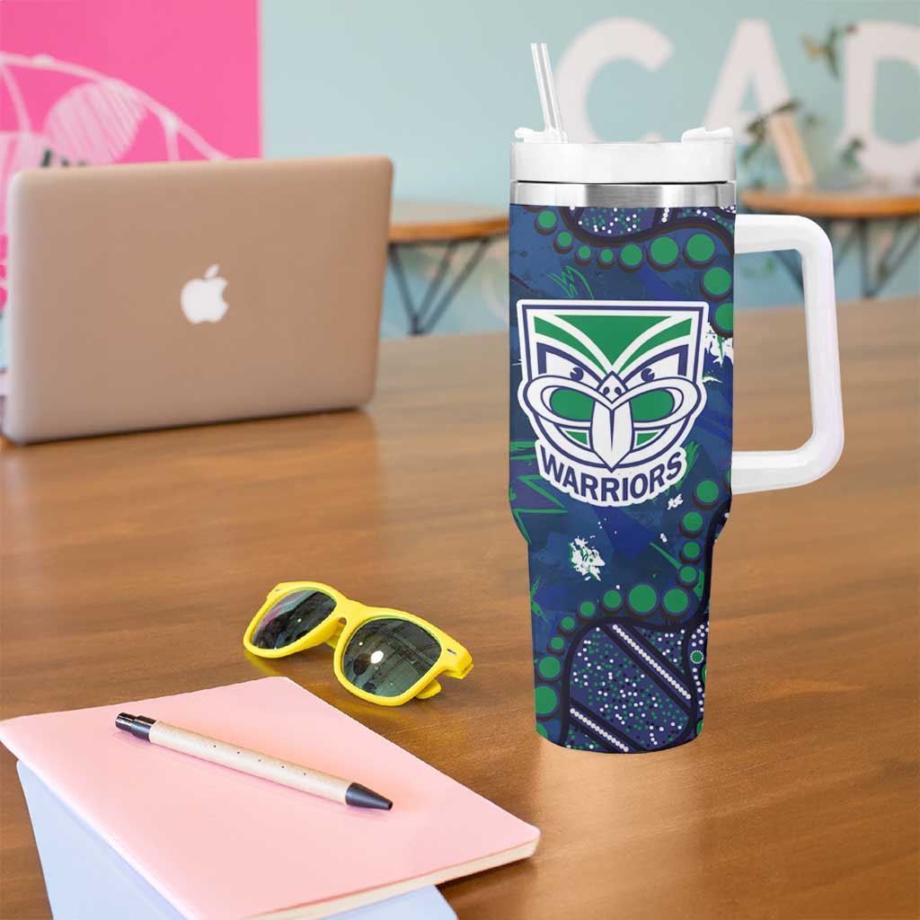 Personalized Newcastle Knights Tumbler With Handle Aboriginal Pattern with Graffiti Style Design