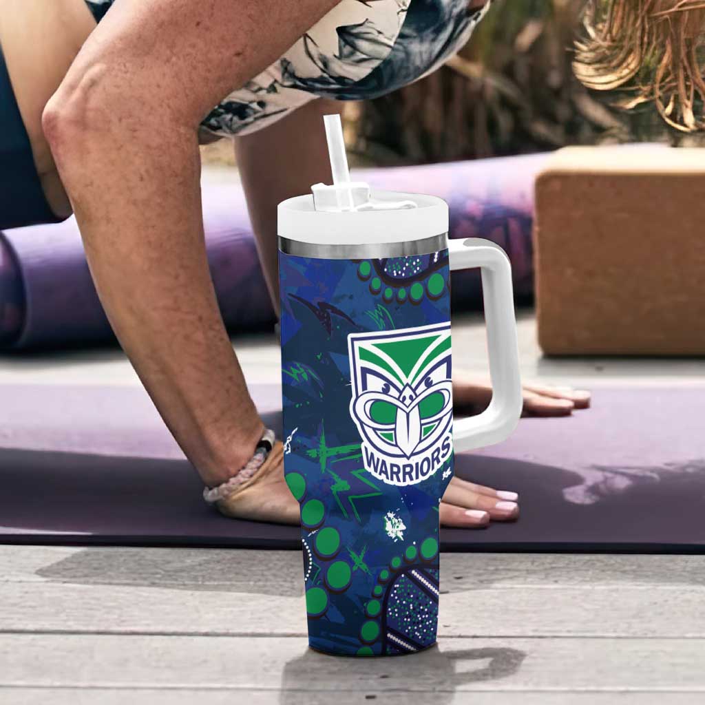 Personalized Newcastle Knights Tumbler With Handle Aboriginal Pattern with Graffiti Style Design