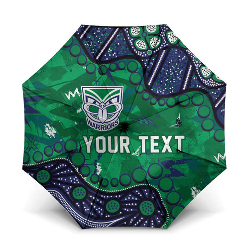 Personalized Newcastle Knights Umbrella Aboriginal Pattern with Graffiti Style Design