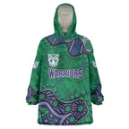 Personalized Newcastle Knights Wearable Blanket Hoodie Aboriginal Pattern with Graffiti Style Design