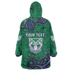 Personalized Newcastle Knights Wearable Blanket Hoodie Aboriginal Pattern with Graffiti Style Design