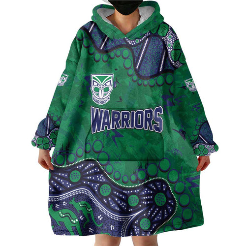Personalized Newcastle Knights Wearable Blanket Hoodie Aboriginal Pattern with Graffiti Style Design