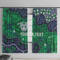 Personalized Newcastle Knights Window Curtain Aboriginal Pattern with Graffiti Style Design