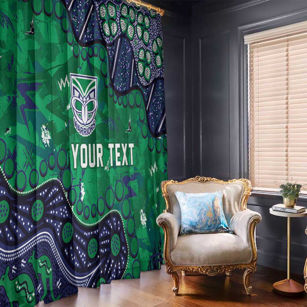 Personalized Newcastle Knights Window Curtain Aboriginal Pattern with Graffiti Style Design