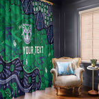 Personalized Newcastle Knights Window Curtain Aboriginal Pattern with Graffiti Style Design