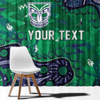 Personalized Newcastle Knights Window Curtain Aboriginal Pattern with Graffiti Style Design