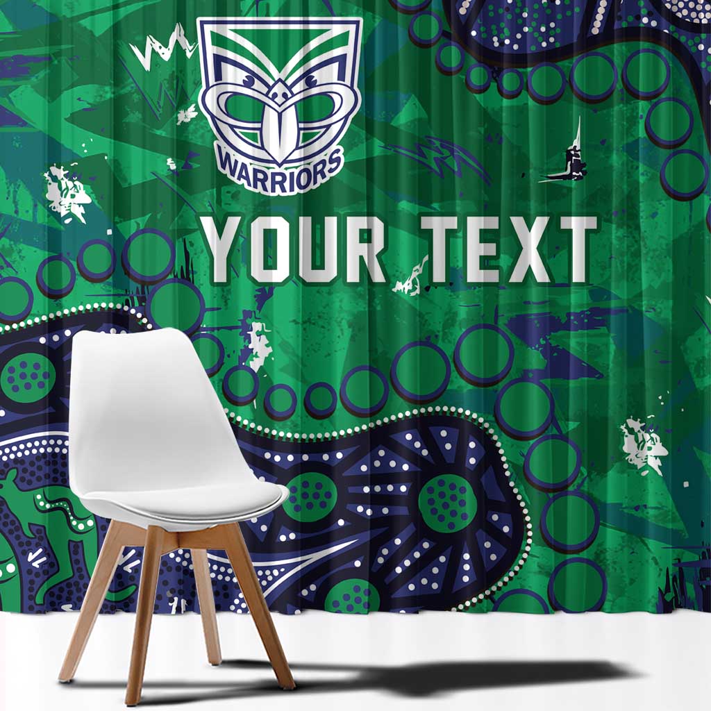 Personalized Newcastle Knights Window Curtain Aboriginal Pattern with Graffiti Style Design