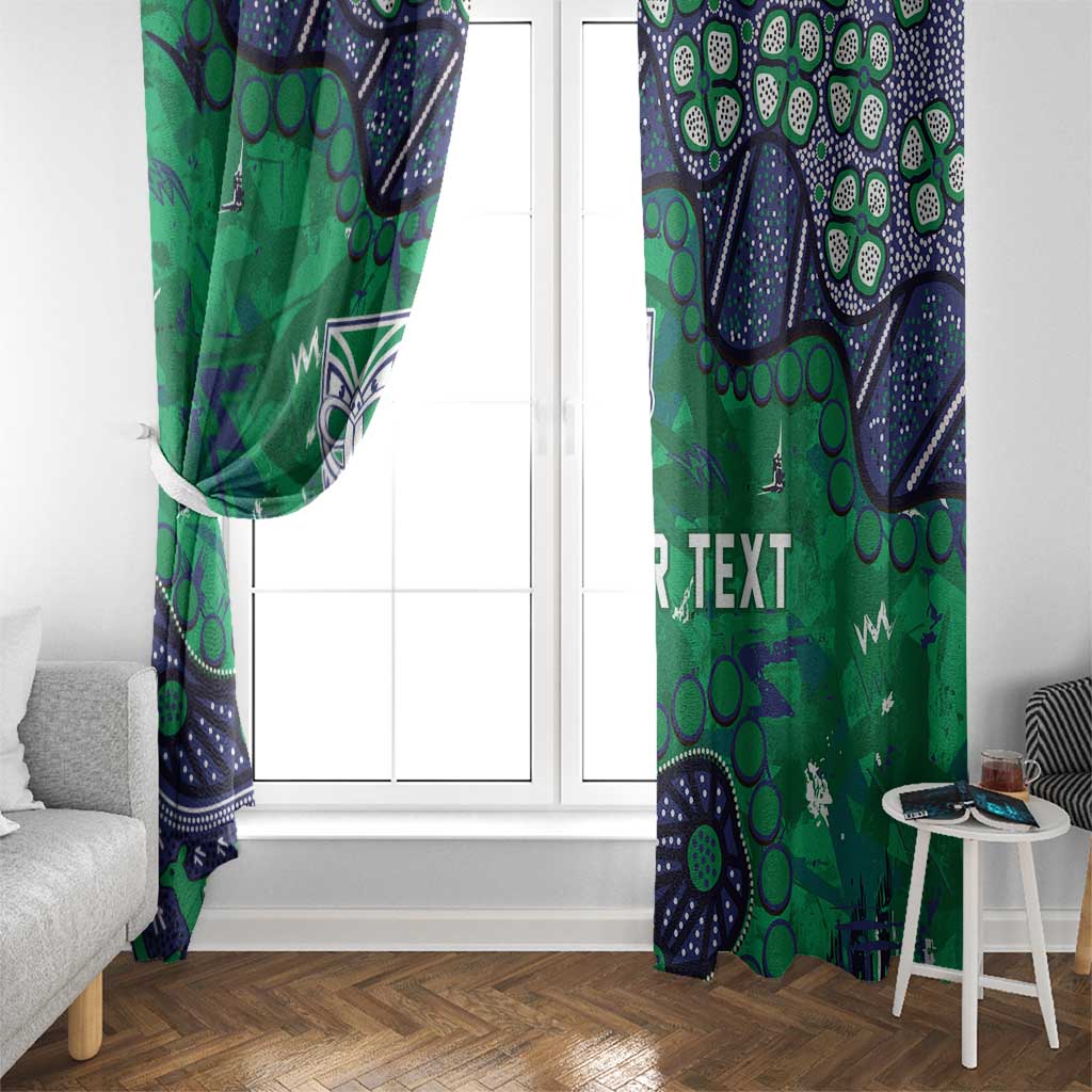 Personalized Newcastle Knights Window Curtain Aboriginal Pattern with Graffiti Style Design
