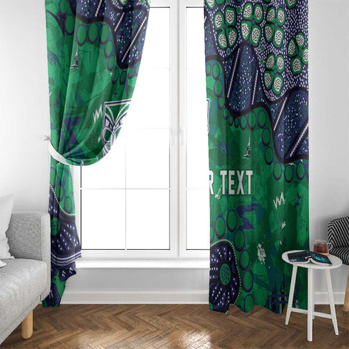 Personalized Newcastle Knights Window Curtain Aboriginal Pattern with Graffiti Style Design