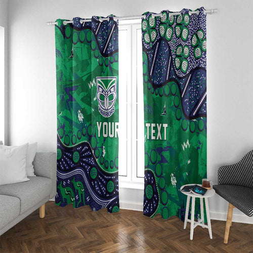 Personalized Newcastle Knights Window Curtain Aboriginal Pattern with Graffiti Style Design