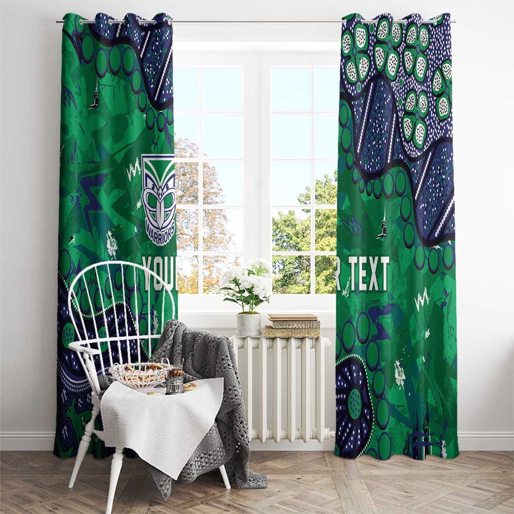 Personalized Newcastle Knights Window Curtain Aboriginal Pattern with Graffiti Style Design