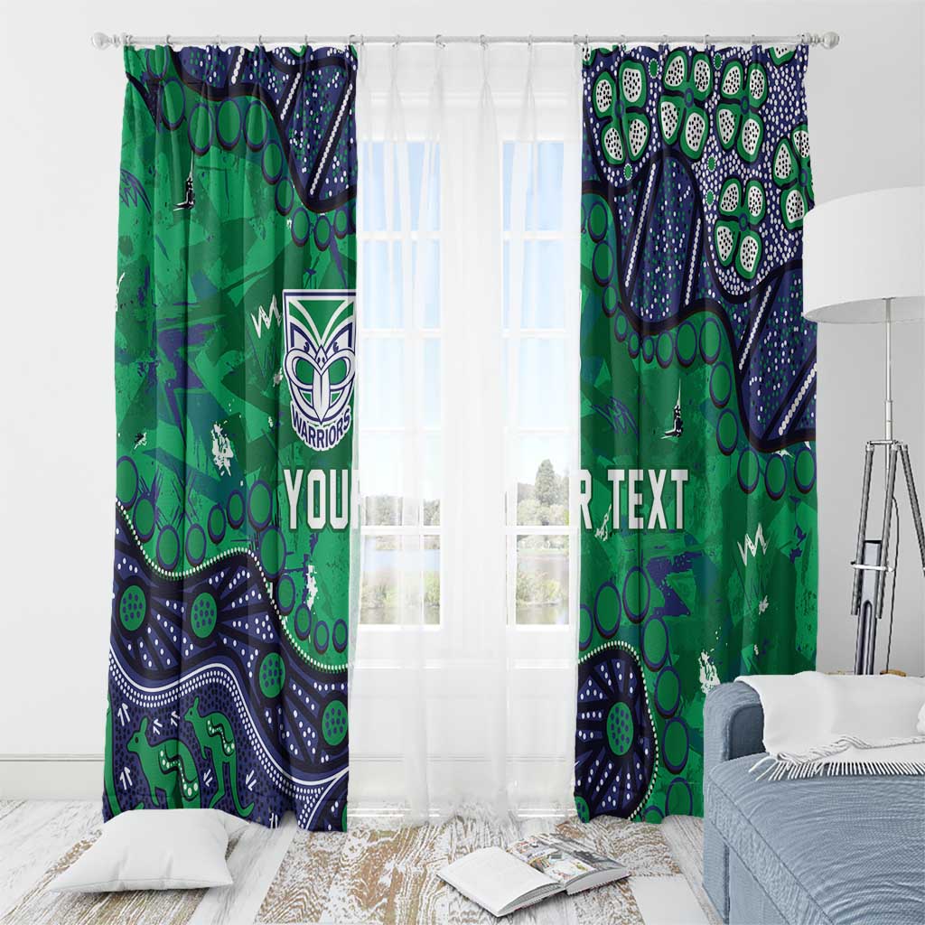 Personalized Newcastle Knights Window Curtain Aboriginal Pattern with Graffiti Style Design