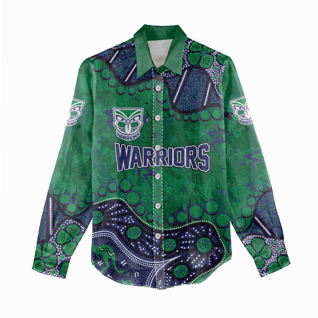 Personalized Newcastle Knights Women Casual Shirt Aboriginal Pattern with Graffiti Style Design