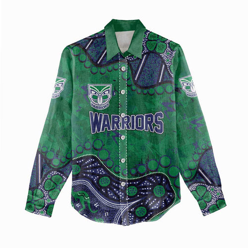 Personalized Newcastle Knights Women Casual Shirt Aboriginal Pattern with Graffiti Style Design