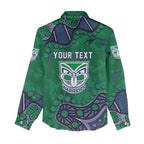 Personalized Newcastle Knights Women Casual Shirt Aboriginal Pattern with Graffiti Style Design