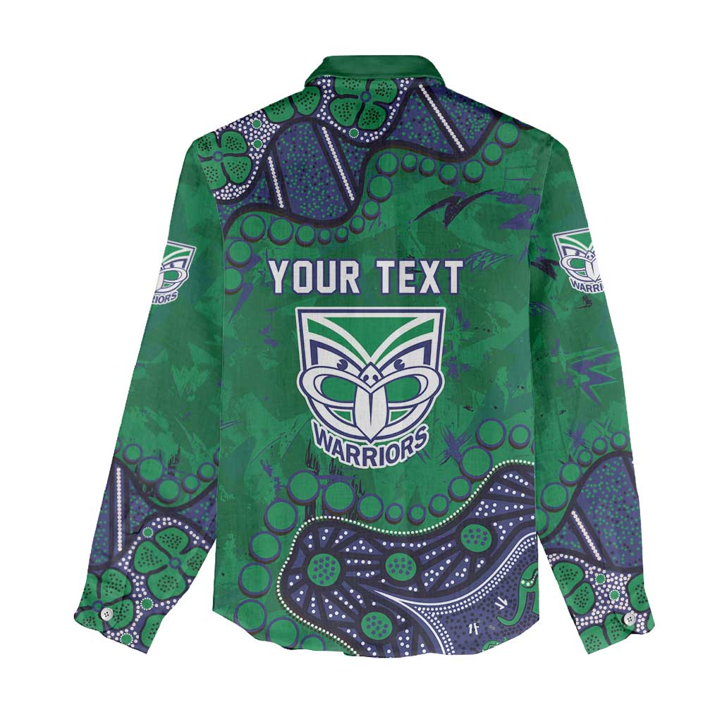 Personalized Newcastle Knights Women Casual Shirt Aboriginal Pattern with Graffiti Style Design
