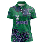 Personalized Newcastle Knights Women Polo Shirt Aboriginal Pattern with Graffiti Style Design